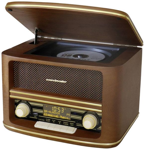 Produktbild: Soundmaster NR961 Tischradio DAB+, UKW AUX, USB, CD, Bluetooth&reg; Inkl. Fernbedienung Braun