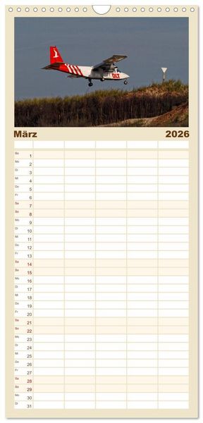 Produktbild: Familienplaner 2026 - Helgoland und die D&uuml;ne mit 5 Spalten (Wandkalender, 21 x 45 cm) CALVENDO