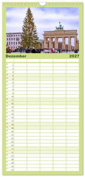 Produktbild: Familienplaner 2027 - Berlin rund ums Jahr mit 5 Spalten (Wandkalender, 21 x 45 cm) CALVENDO