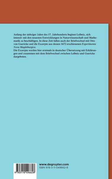Produktbild: Leibniz und Guericke im Diskurs