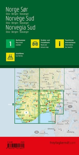 Produktbild: freytag & berndt Stra&szlig;enkarte Norwegen S&uuml;d 1:250.000