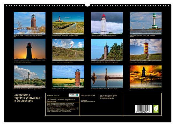Produktbild: Leuchtt&uuml;rme - maritime Wegweiser in Deutschland (hochwertiger Premium Wandkalender 2026 DIN A2 quer), Kunstdruck in Hochglanz