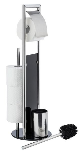 Produktbild: WC-Garnitur und Handtuchst&auml;nder Mod. Ravina, 2 tlg., 3in1 WC-Set
