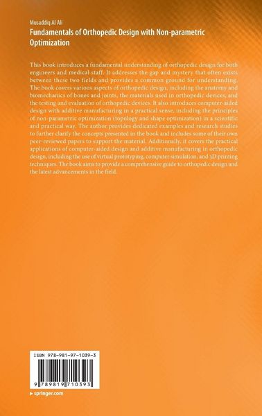 Produktbild: Fundamentals of Orthopedic Design with Non-parametric Optimization