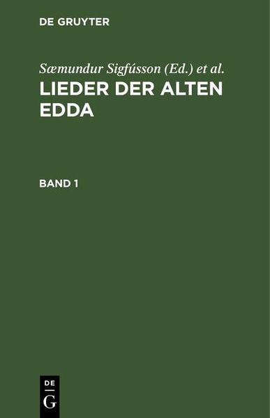 Produktbild: Lieder der alten Edda. Band 1