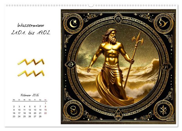 Produktbild: Ein Jahr in Gold (hochwertiger Premium Wandkalender 2026 DIN A2 quer), Kunstdruck in Hochglanz