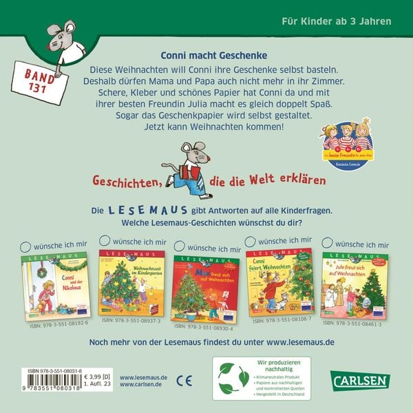 Produktbild: LESEMAUS 131: Conni macht Geschenke