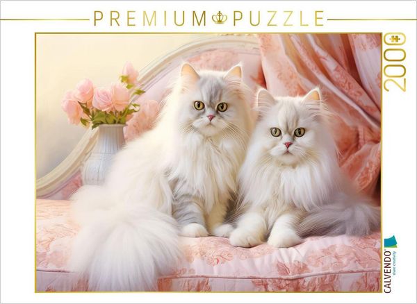 Produktbild: CALVENDO Puzzle Katzen im Pastell-Stil | 2000 Teile Lege-Gr&ouml;&szlig;e 90x67cm Foto-Puzzle f&uuml;r gl&uuml;ckliche Stunden