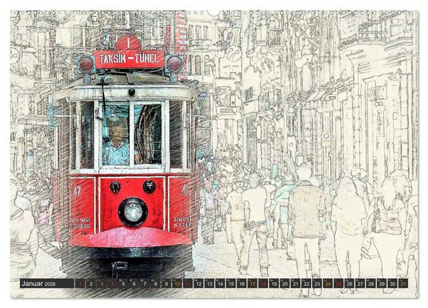 Produktbild: Stra&szlig;enbahn Faszination (Wandkalender 2026 DIN A2 quer), CALVENDO Monatskalender