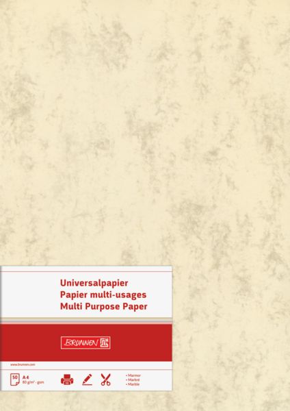 Produktbild: Brunnen Universalpapier A4 Marmor ch 50Bl