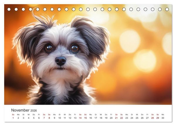 Produktbild: Wundert&uuml;te auf vier Pfoten - Mischlingshunde mit Charme (Tischkalender 2026 DIN A5 quer), CALVENDO Monatskalender