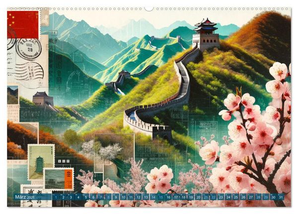 Produktbild: KI-Globetrotter: Mit k&uuml;nstlicher Intelligenz um die Welt (Wandkalender 2026 DIN A2 quer), CALVENDO Monatskalender