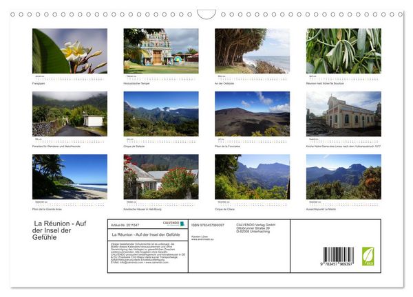 Produktbild: La R&eacute;union - Auf der Insel der Gef&uuml;hle (Wandkalender 2026 DIN A3 quer), CALVENDO Monatskalender