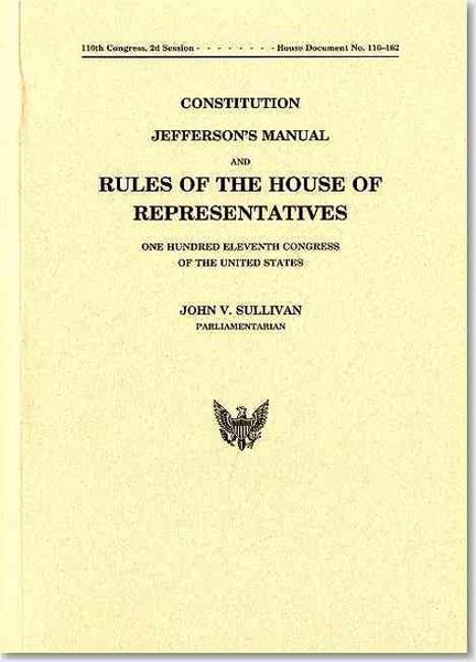 Produktbild: Constitution Jefferson's Manual and Rules of the House of Representatives of the United States One Hundred Eleventh Congress