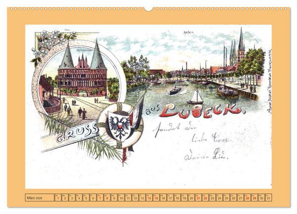 Produktbild: Gru&szlig; aus L&uuml;beck (Wandkalender 2026 DIN A2 quer), CALVENDO Monatskalender