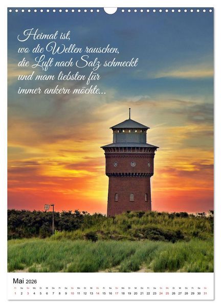 Produktbild: Facettenreiches Borkum (Wandkalender 2026 DIN A3 hoch), CALVENDO Monatskalender