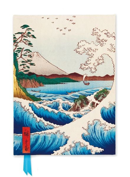 Produktbild: Premium Notizbuch Quartformat: Utagawa Hiroshige, Das Meer bei Satta