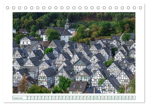 Produktbild: Romantische Ortschaften (Tischkalender 2026 DIN A5 quer), CALVENDO Monatskalender