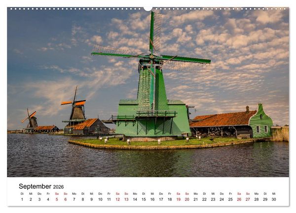 Produktbild: M&auml;rchenhafte Windm&uuml;hlen (Wandkalender 2026 DIN A2 quer), CALVENDO Monatskalender