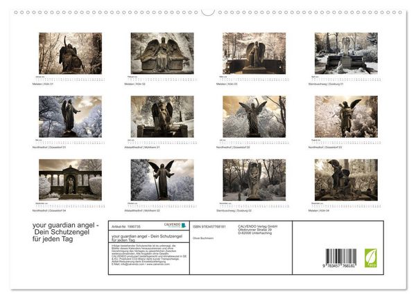 Produktbild: your guardian angel - Dein Schutzengel f&uuml;r jeden Tag (hochwertiger Premium Wandkalender 2026 DIN A2 quer), Kunstdruck in Hochglanz