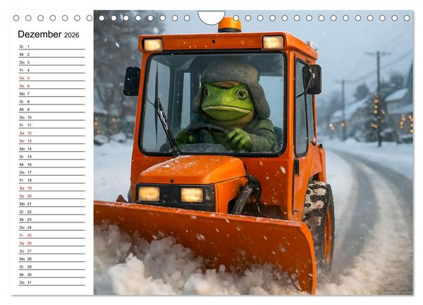 Produktbild: Frosch bei der Arbeit- Dienst nach Vorschrift (Wandkalender 2026 DIN A4 quer), CALVENDO Monatskalender