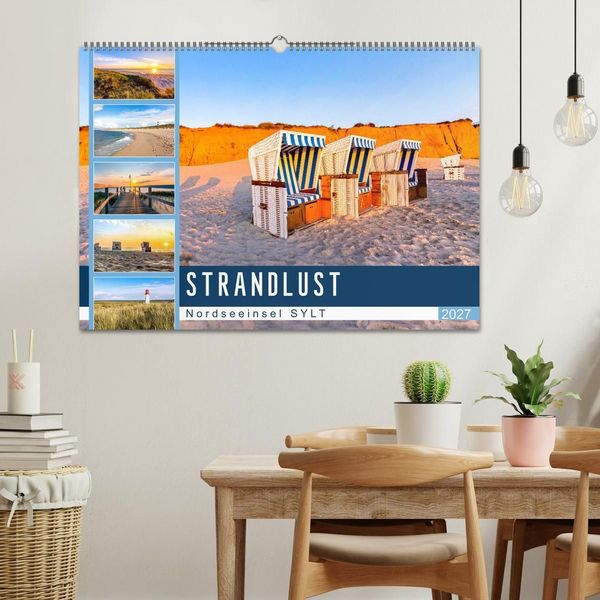 Produktbild: STRANDLUST Nordseeinsel Sylt (Wandkalender 2027 DIN A2 quer), CALVENDO Monatskalender