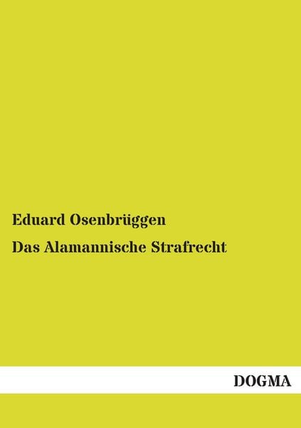 Produktbild: Das Alamannische Strafrecht