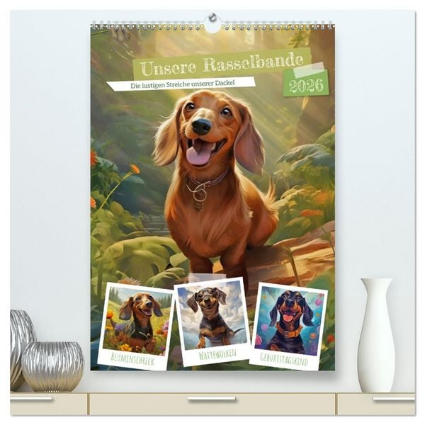 Unsere Rasselbande (hochwertiger Premium Wandkalender 2026 DIN A2 hoch), Kunstdruck in Hochglanz