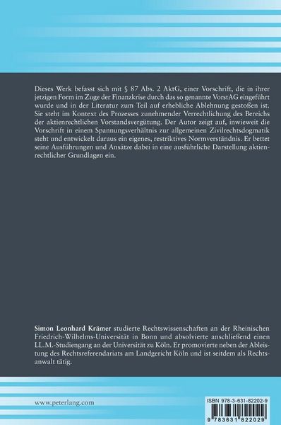 Produktbild: Die Herabsetzung der Verg&uuml;tung des Vorstandes nach &sect; 87 Abs. 2 AktG vor dem Hintergrund der Verg&uuml;tungsproblematik, der besonderen Rolle des Vorstandes