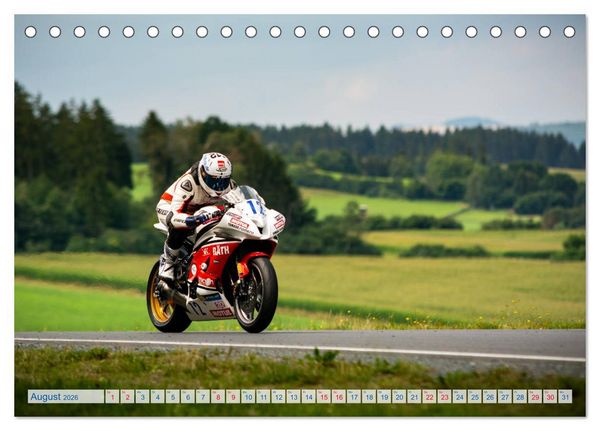 Produktbild: Motorrad Rennsport (Tischkalender 2026 DIN A5 quer), CALVENDO Monatskalender
