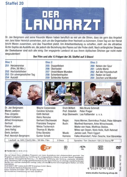 Produktbild: Der Landarzt - Staffel 20 [3 DVDs]