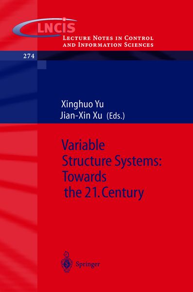 Produktbild: Variable Structure Systems: Towards the 21st Century