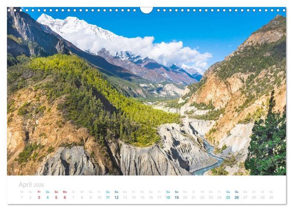 Produktbild: Abenteuer Himalaya - Fernwandern im Annapurna (Wandkalender 2026 DIN A3 quer), CALVENDO Monatskalender