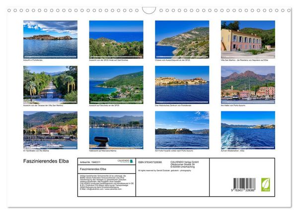 Produktbild: Faszinierendes Elba (Wandkalender 2026 DIN A3 quer), CALVENDO Monatskalender