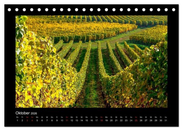 Produktbild: Wein - Reben, Wingerte und historische Weinkeller (Tischkalender 2026 DIN A5 quer), CALVENDO Monatskalender