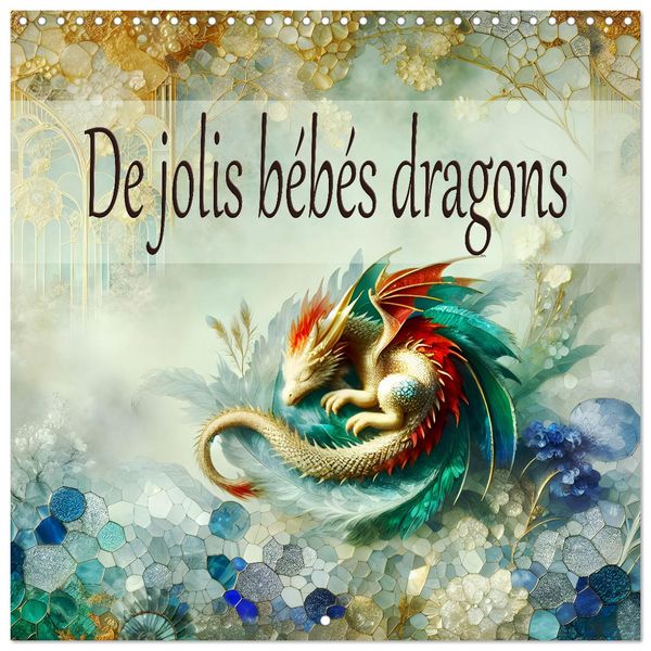 Produktbild: De jolis b&eacute;b&eacute;s dragons (Calendrier mural carr&eacute; 2026 30x30 cm) Calendrier double avec une page pour vos prises de notes