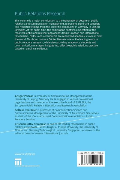Produktbild: Public Relations Research