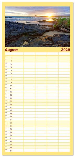 Produktbild: Familienplaner 2026 - Entdecke Galapagos mit 5 Spalten (Wandkalender, 21 x 45 cm) CALVENDO
