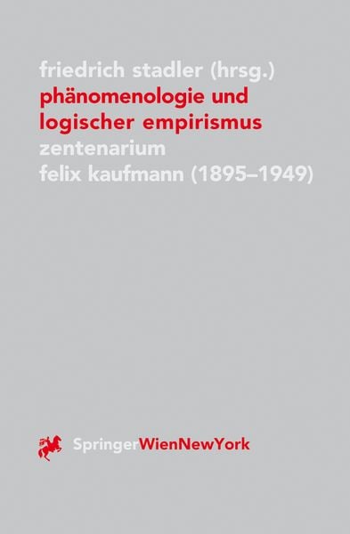 Produktbild: Ph&auml;nomenologie und logischer Empirismus