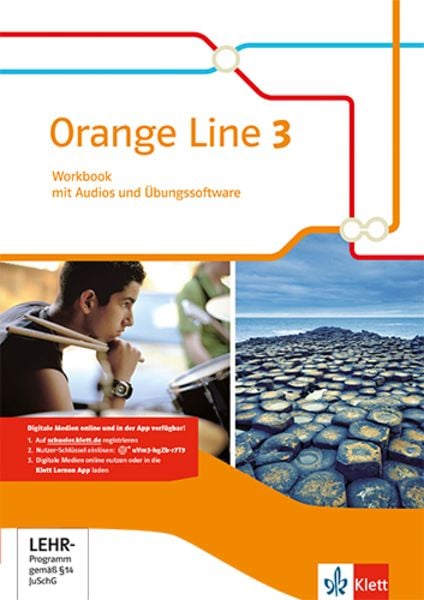 Orange Line 3. Workbook mit Audios und Übungssoftware. Kl. 7. Ausgabe 2014, Set von , Klett Schulbuchverlag, 978-3-12-548083-4