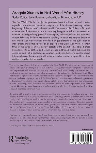 Produktbild: German Literature and the First World War