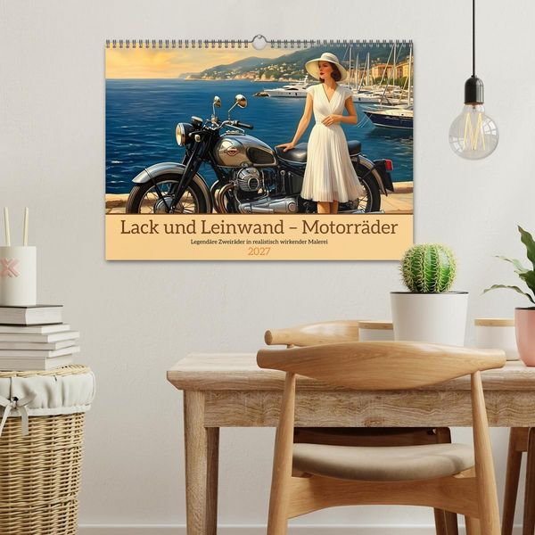 Produktbild: Lack und Leinwand &ndash; Motorr&auml;der (Wandkalender 2027 DIN A3 quer), CALVENDO Monatskalender