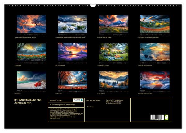 Produktbild: Im Wechselspiel der Jahreszeiten (Wandkalender 2026 DIN A2 quer), CALVENDO Monatskalender