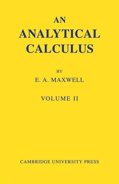 Produktbild: An Analytical Calculus