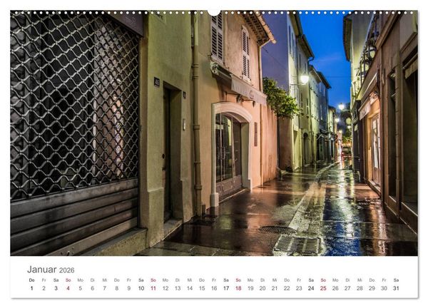 Produktbild: Saint Tropez - Early Morning Street Photography (hochwertiger Premium Wandkalender 2026 DIN A2 quer), Kunstdruck in Hochglanz