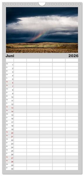 Produktbild: Familienplaner 2026 - Licht des Nordens mit 5 Spalten (Wandkalender, 21 x 45 cm) CALVENDO