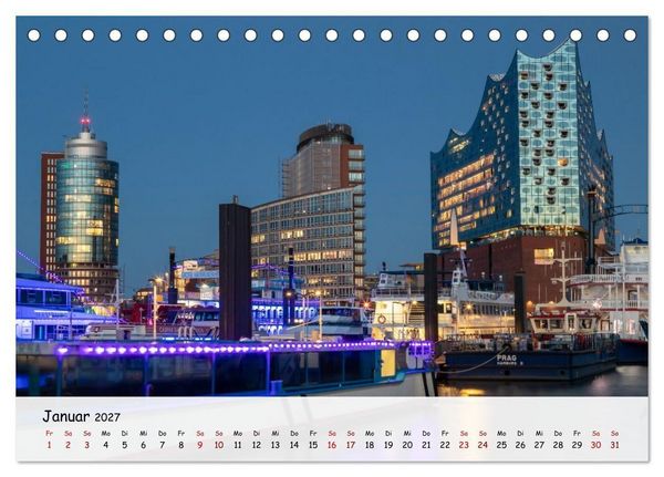 Produktbild: Hamburg - Zwischen Alster und Elbe (Tischkalender 2027 DIN A5 quer), CALVENDO Monatskalender