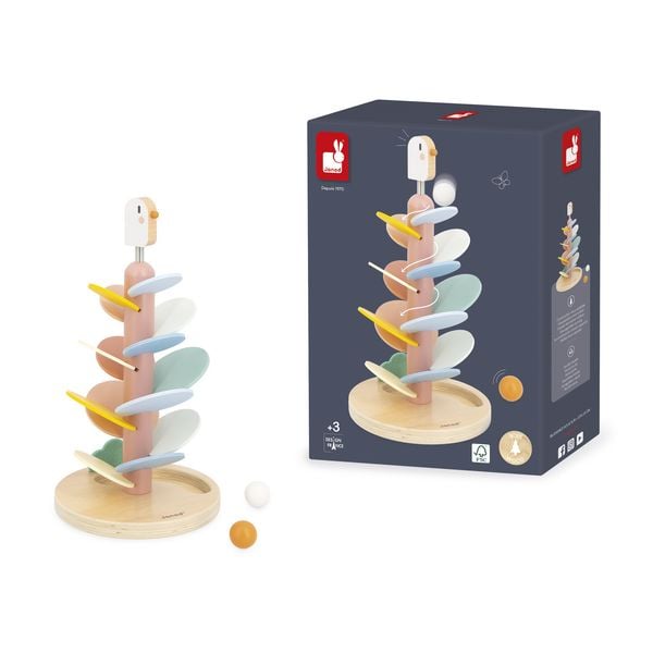 Produktbild: Holz-Klangbaum mit Kugelbahn &ndash; Musikalisches Spielzeug ab 3 Jahren