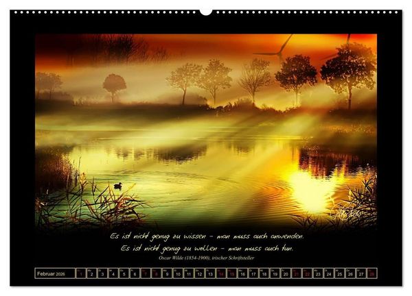 Produktbild: Sonnenmomente und Lebensweisheiten (hochwertiger Premium Wandkalender 2026 DIN A2 quer), Kunstdruck in Hochglanz