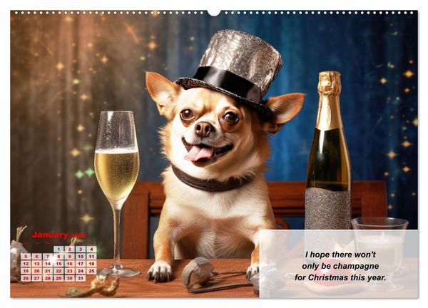 Produktbild: Great fun for Chihuahua lovers (Wall Calendar 2026 DIN A2 landscape), CALVENDO 12 Month Wall Calendar